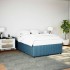 Estructura de cama de terciopelo azul 140x200