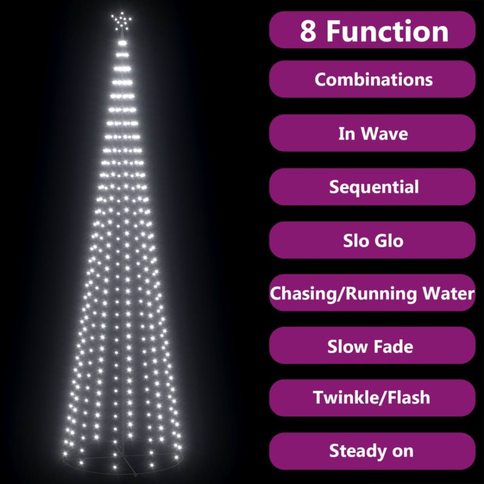 Árbol de Navidad cónico 752 LEDs blanco frío 160x500
