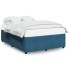 Estructura de cama de terciopelo azul 140x200