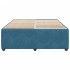 Estructura de cama de terciopelo azul 140x200