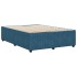 Estructura de cama de terciopelo azul 140x200