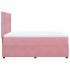 Cama box spring con colchón terciopelo rosa 140x190