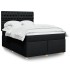 Cama box spring con colchón tela negro 140x190