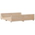 Estructura de cama sin colchón madera maciza de pino 200x200
