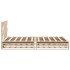 Estructura de cama sin colchón madera de pino maciza 120x200