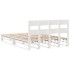 Estructura de cama sin colchón madera de pino blanca 150x200