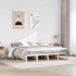 Estructura de cama sin colchón madera maciza de pino 200x200