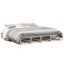 Estructura de cama sin colchón madera maciza de pino 200x200