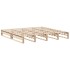 Estructura de cama sin colchón madera maciza de pino 200x200