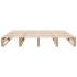 Estructura de cama sin colchón madera maciza de pino 200x200