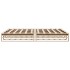 Estructura de cama sin colchón madera maciza de pino 200x200