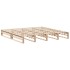 Estructura de cama sin colchón madera maciza de pino 200x200