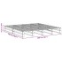 Cama sin colchón madera maciza de pino marrón cera 200x200