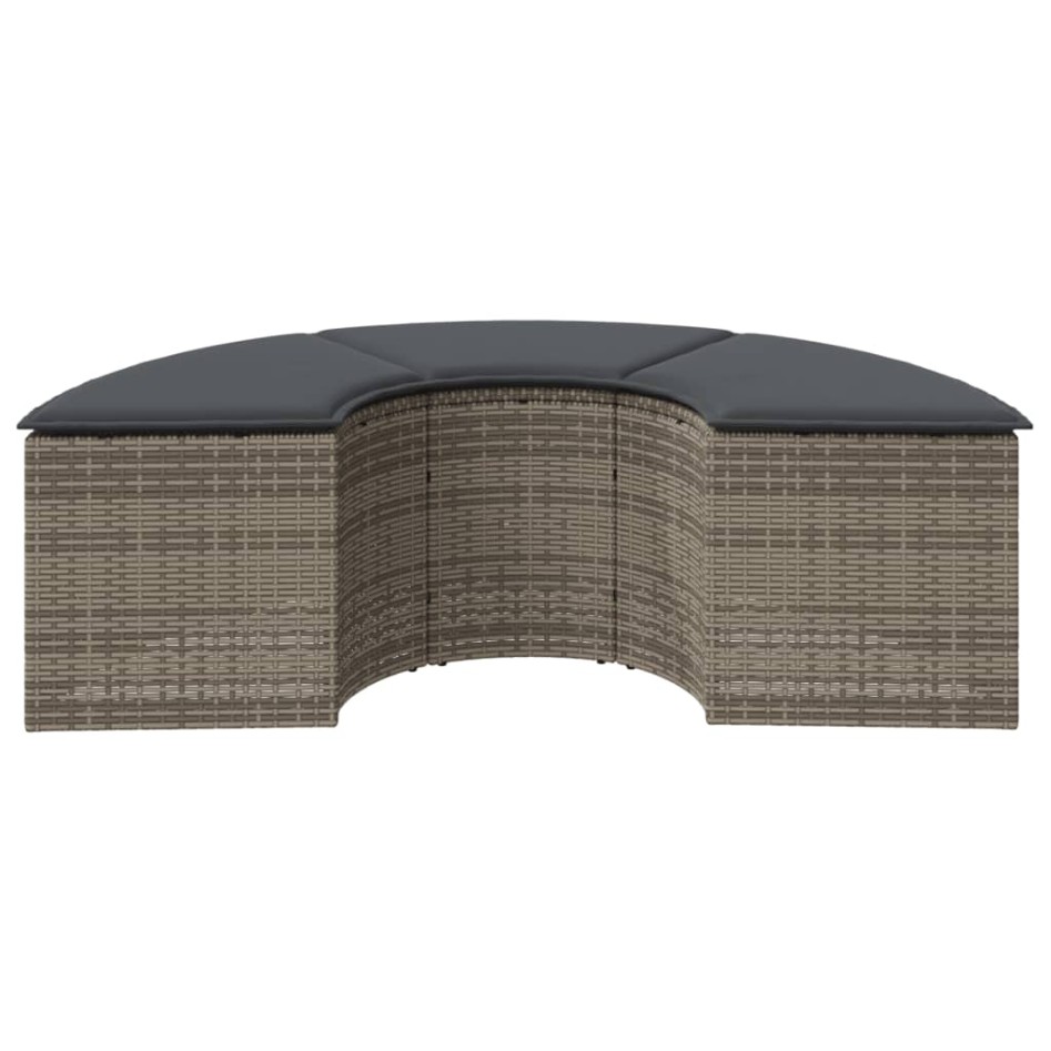 Taburete de jardín con cojín ratán sintético