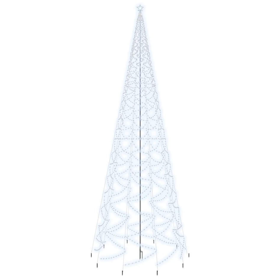 Árbol de Navidad con pincho 3000 LED blanco frío 800