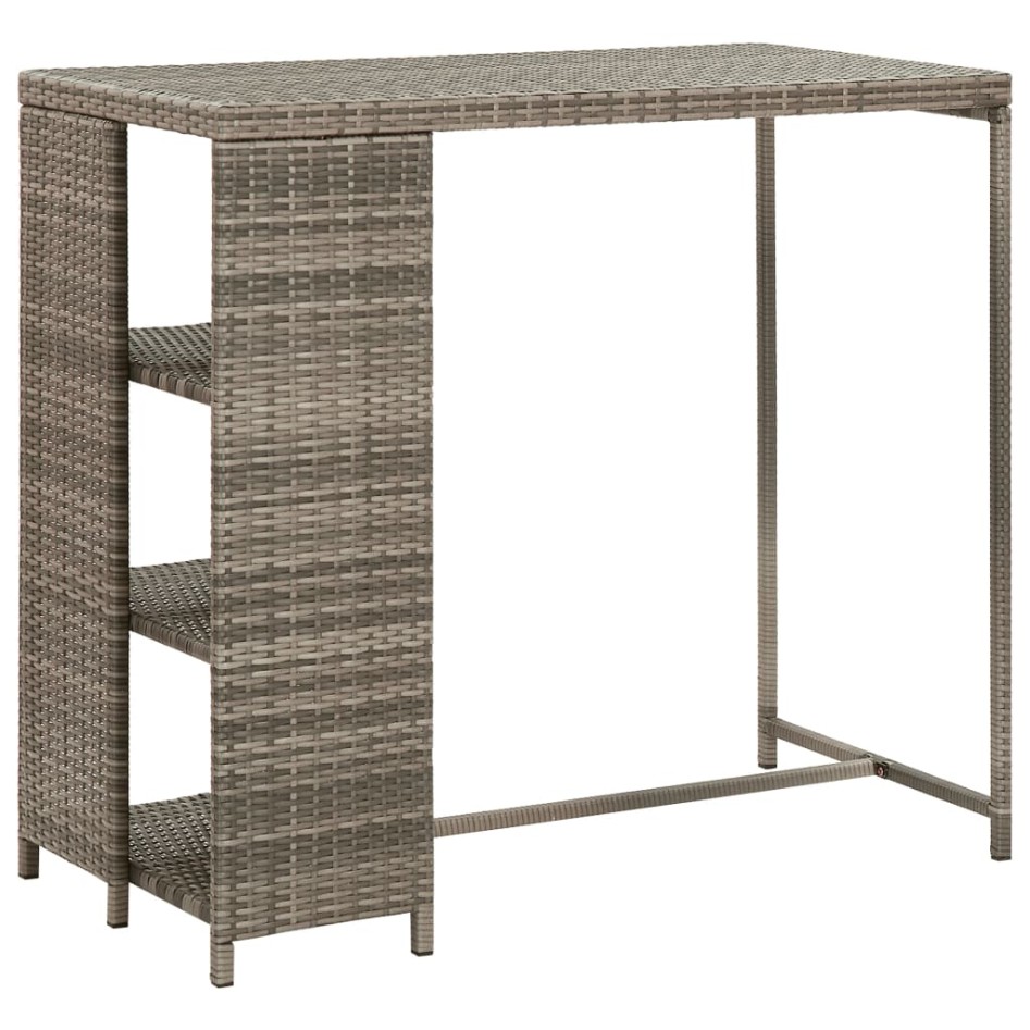 Juego de bar de jardín de 5 piezas con cojines ratán PE