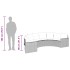 Sofá de jardín semicircular con mesa y cojines ratán PE