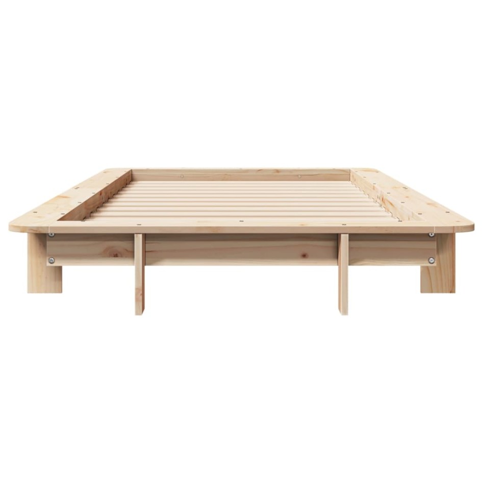 Estructura de cama sin colchón madera maciza de pino 100x200