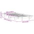 Estructura de cama sin colchón madera maciza de pino 100x200