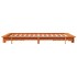Cama sin colchón madera maciza de pino marrón cera 140x190