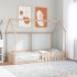 Cama con forma de casa para niños madera maciza pino 90x200