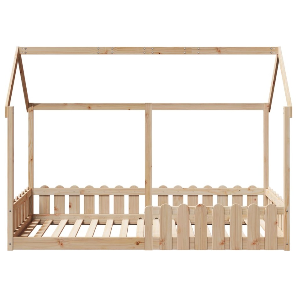 Cama con forma de casa para niños madera maciza pino 90x200