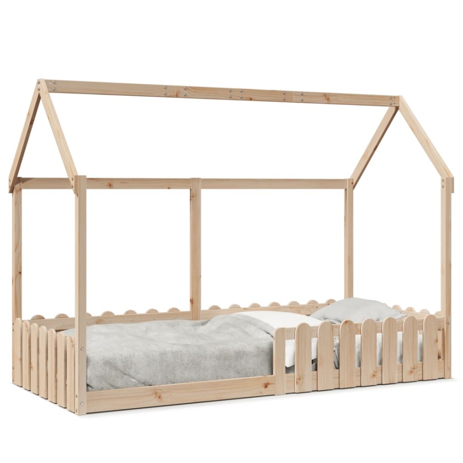 Cama con forma de casa para niños madera maciza pino 90x190