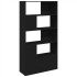 Estantería de madera de ingeniería negra 100x36x189