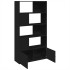 Estantería de madera de ingeniería negra 100x36x189