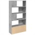 Estantería de madera de ingeniería gris hormigón 100x36x189