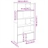 Estantería de madera de ingeniería gris hormigón 100x36x189