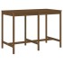 Mesa y taburetes altos de jardín 7 pzas madera pino marrón