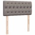 Cama box spring con colchón tela gris taupe 90x190