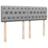 Cama box spring con colchón tela gris claro 140x200
