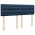 Cama box spring con colchón tela azul 140x200