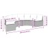 Sofá de jardín semicircular con cojines ratán sintético