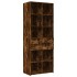 Aparador alto madera de ingeniería roble ahumado 70x42,5x185