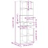 Aparador alto madera de ingeniería roble ahumado 70x42,5x185