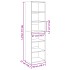 Aparador alto madera de ingeniería marrón roble 50x41x185