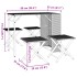 Juego de comedor de jardín plegable 5 piezas ratán PE