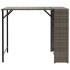 Juego de comedor de jardín plegable 5 piezas ratán PE