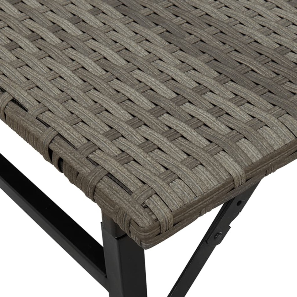 Juego de comedor de jardín plegable 5 piezas ratán PE