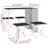 Juego de comedor de jardín plegable 5 piezas ratán PE