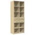 Aparador alto madera de ingeniería roble Sonoma 70x42,5x185