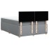 Cama box spring con colchón tela gris claro 140x190