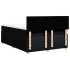 Cama box spring con colchón tela negro 140x190