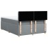 Cama box spring con colchón tela gris claro 140x190