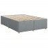 Cama box spring con colchón tela gris claro 140x200