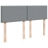 Cama box spring con colchón tela gris claro 140x200