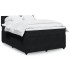 Cama box spring con colchón terciopelo negro 140x190